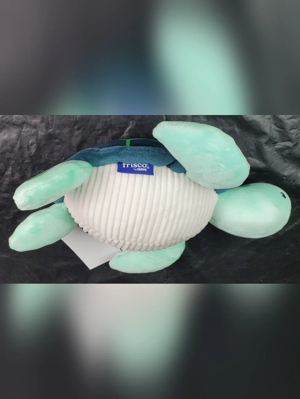 Frisco by Chewy Coastal Turtle Plush Squeaky Crinkles Dog Toy- Size M/L - NWT